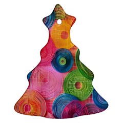 Colorful Abstract Patterns Ornament (Christmas Tree) 