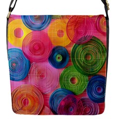 Colorful Abstract Patterns Flap Closure Messenger Bag (s)