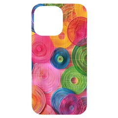 Colorful Abstract Patterns iPhone 14 Pro Max Black UV Print Case