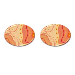 Lines Abstract Colourful Design Cufflinks (oval) by Maspions