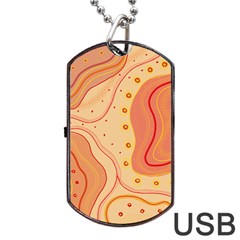 Lines Abstract Colourful Design Dog Tag Usb Flash (two Sides) by Maspions