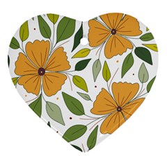 Flower Petal Plant Leaves Ornament (heart)