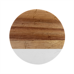 Flower Petal Plant Leaves Marble Wood Coaster (round) by Maspions