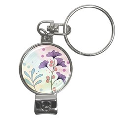 Flower Paint Flora Nature Plant Nail Clippers Key Chain by Maspions