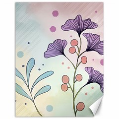 Flower Paint Flora Nature Plant Canvas 12  X 16 