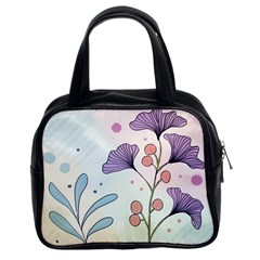 Flower Paint Flora Nature Plant Classic Handbag (two Sides)