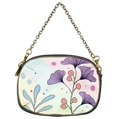 Flower Paint Flora Nature Plant Chain Purse (one Side)