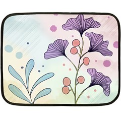 Flower Paint Flora Nature Plant Two Sides Fleece Blanket (mini)