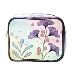 Flower Paint Flora Nature Plant Mini Toiletries Bag (one Side)