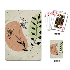 Flora Floral Flower Nature Plant Doodle Playing Cards Single Design (rectangle)