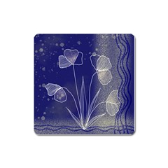 Flower Nature Abstract Art Square Magnet