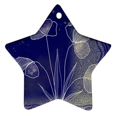 Flower Nature Abstract Art Star Ornament (two Sides)