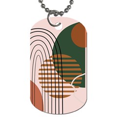 Line Forms Art Drawing Background Dog Tag (two Sides)