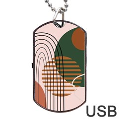 Line Forms Art Drawing Background Dog Tag Usb Flash (one Side)