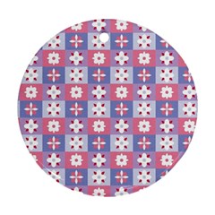 Flower Art Pattern Geometric Ornament (round)