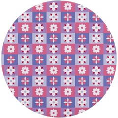 Flower Art Pattern Geometric Uv Print Round Tile Coaster by Maspions