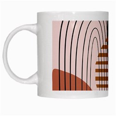 Line Forms Art Drawing Background White Mug