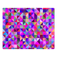 Floor Colorful Triangle Two Sides Premium Plush Fleece Blanket (large)