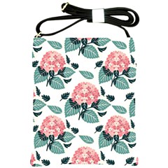 Flowers Hydrangeas Shoulder Sling Bag