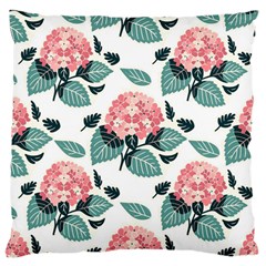 Flowers Hydrangeas Large Cushion Case (one Side)