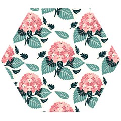 Flowers Hydrangeas Wooden Puzzle Hexagon