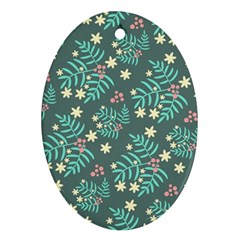 Illustration Pattern Seamless Ornament (oval)
