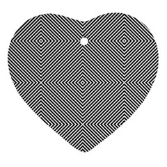 Abstract Diagonal Stripe Pattern Seamless Ornament (heart)