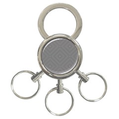 Abstract Diagonal Stripe Pattern Seamless 3-ring Key Chain by Maspions