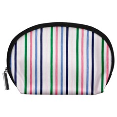 Stripes Pattern Abstract Retro Vintage Accessory Pouch (large)