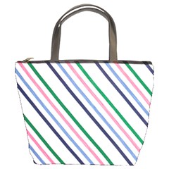 Retro Vintage Stripe Pattern Abstract Bucket Bag