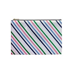 Retro Vintage Stripe Pattern Abstract Cosmetic Bag (medium) by Maspions