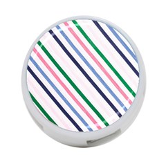 Retro Vintage Stripe Pattern Abstract 4-port Usb Hub (one Side)