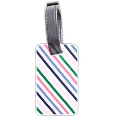Retro Vintage Stripe Pattern Abstract Luggage Tag (two Sides) by Maspions