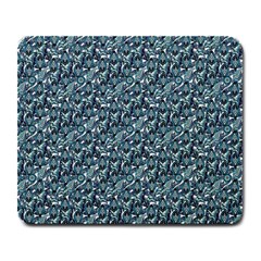 Blue Paisley Large Mousepad by DinkovaArt