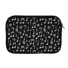 Chalk Music Notes Signs Seamless Pattern Apple Macbook Pro 17  Zipper Case by Ravend