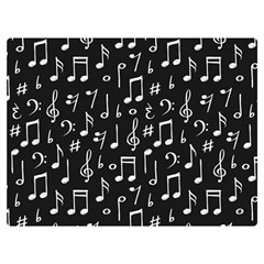 Chalk Music Notes Signs Seamless Pattern Premium Plush Fleece Blanket (extra Small)