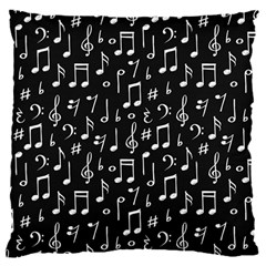Chalk Music Notes Signs Seamless Pattern 16  Baby Flannel Cushion Case (two Sides)