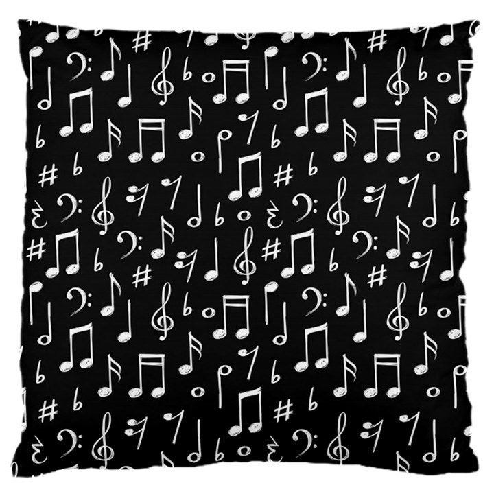 Chalk Music Notes Signs Seamless Pattern 16  Baby Flannel Cushion Case (Two Sides)