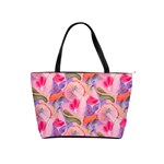 Pink Glowing Flowers Classic Shoulder Handbag Front