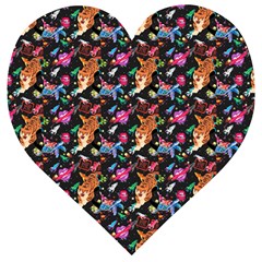 Beautiful Pattern Wooden Puzzle Heart