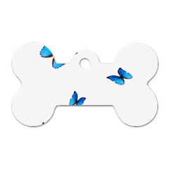 Butterfly-blue-phengaris Dog Tag Bone (one Side) by saad11