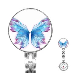 Butterfly-drawing-art-fairytale  Stainless Steel Nurses Watch by saad11