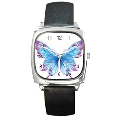 Butterfly-drawing-art-fairytale  Square Metal Watch by saad11