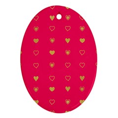 Illustrations Heart Pattern Design Ornament (oval)