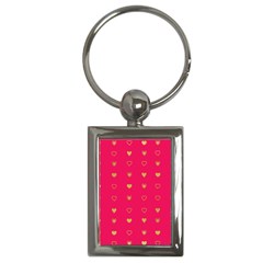 Illustrations Heart Pattern Design Key Chain (rectangle)