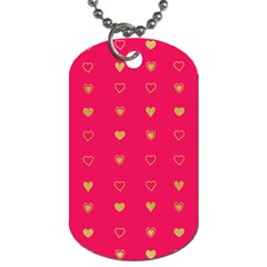 Illustrations Heart Pattern Design Dog Tag (two Sides)