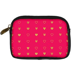 Illustrations Heart Pattern Design Digital Camera Leather Case by Maspions