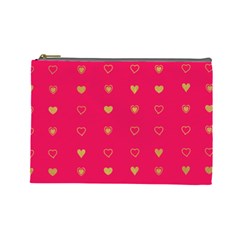 Illustrations Heart Pattern Design Cosmetic Bag (large)