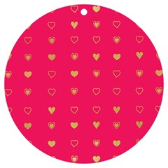 Illustrations Heart Pattern Design Uv Print Acrylic Ornament Round by Maspions