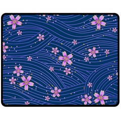 Flowers Floral Background Fleece Blanket (medium)